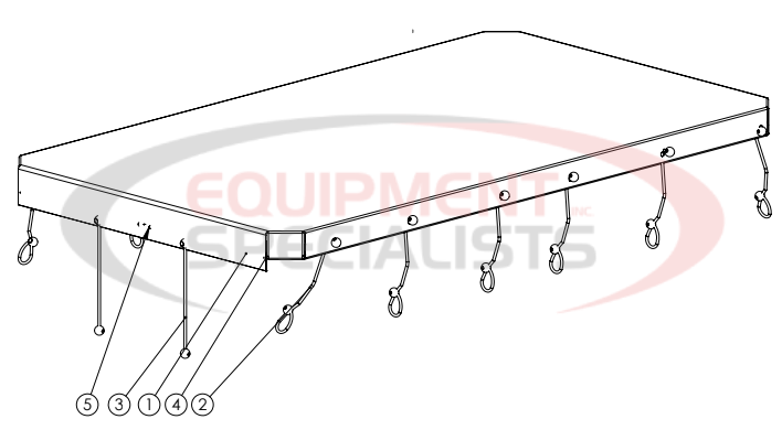 Hilltip Tarp Kit 1200-1500AM Spreader Diagram Breakdown Diagram