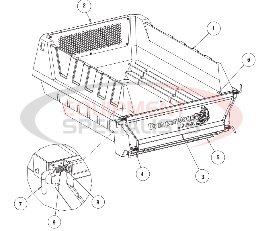 Buyers Dumperdogg Polymer Insert Parts Diagram Breakdown Diagram