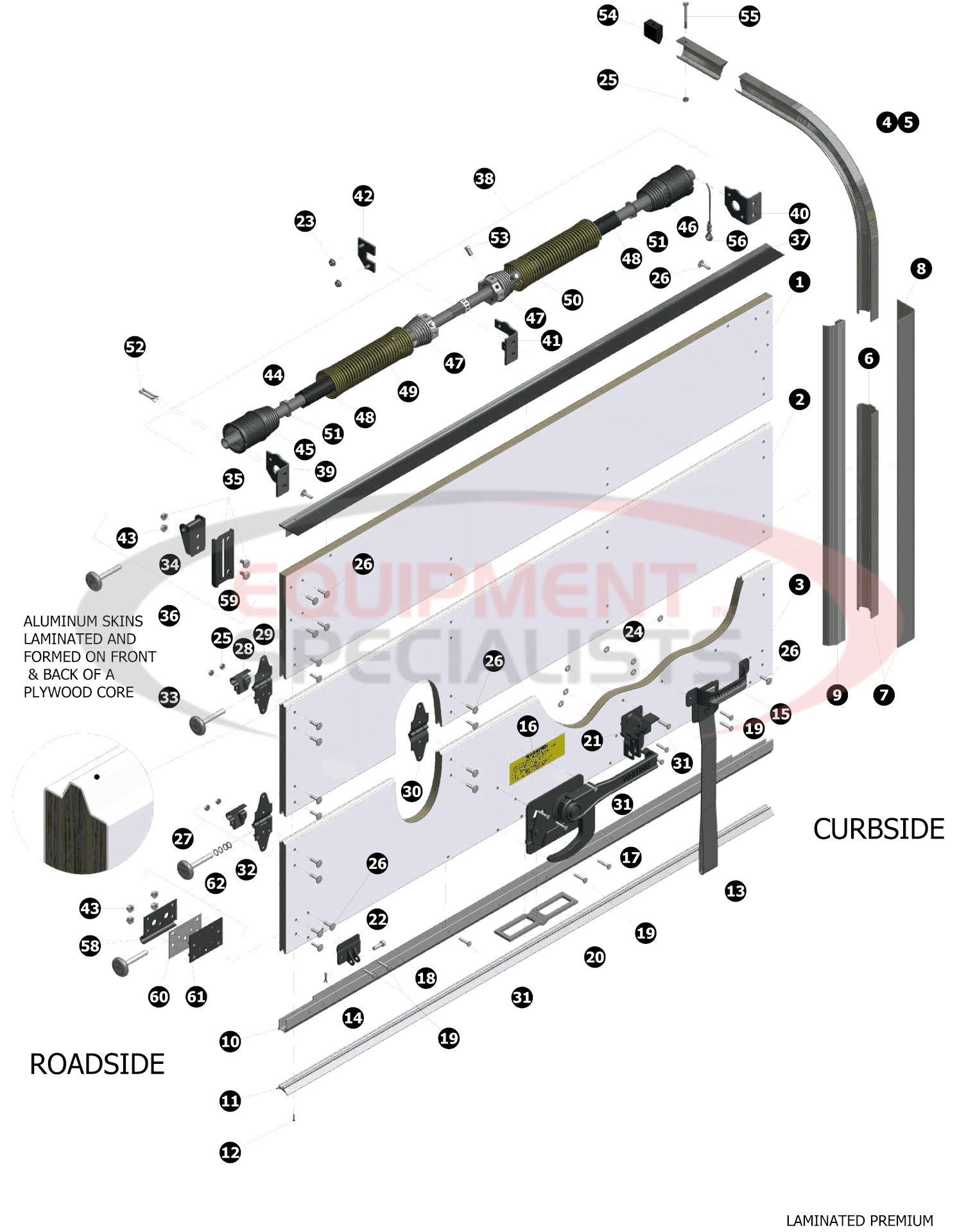 LAMINATED PREMIUM DOOR Breakdown Diagram