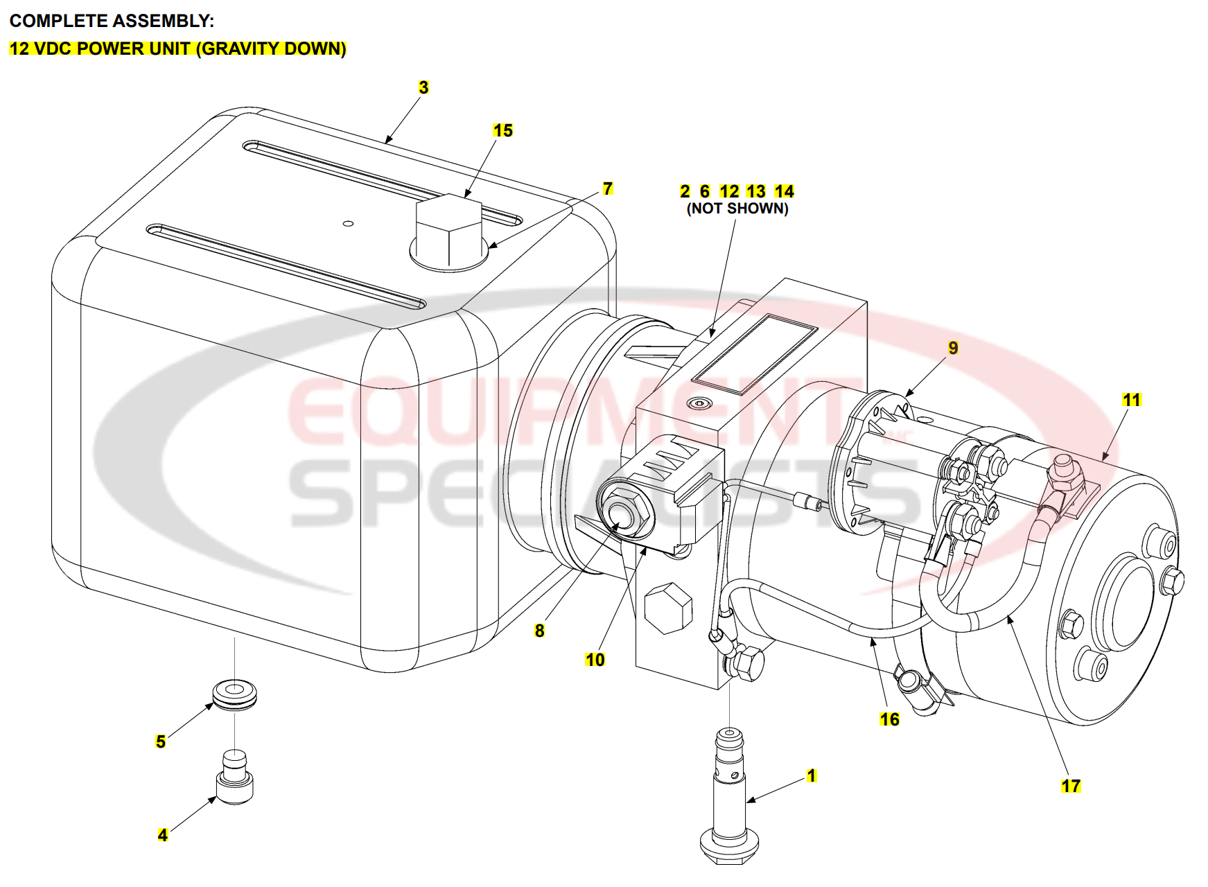 Maxon TE-33 Power Unit 12V Gravity Down Mar 2018 to Present Parts Diagram Breakdown Diagram