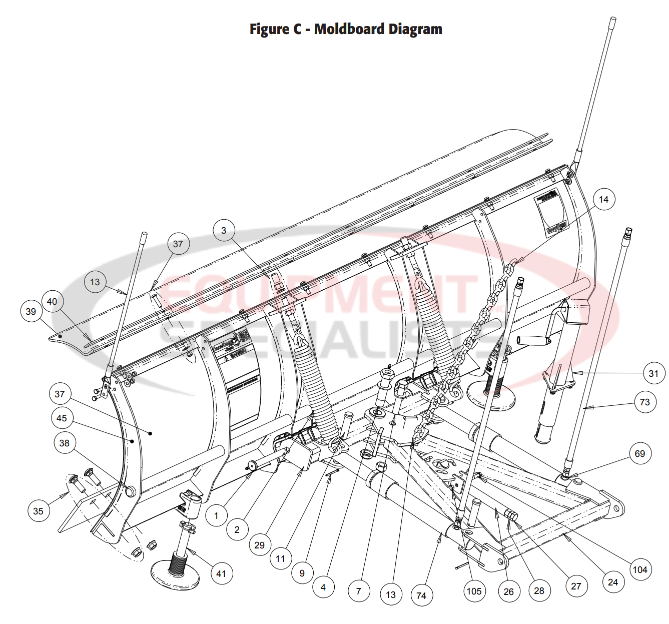 Buyers MD Moldboard Parts Diagram Breakdown Diagram