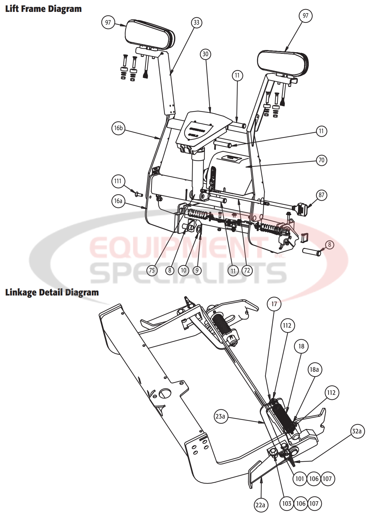Buyers CM Liftframe and Linkage Parts Diagram Breakdown Diagram