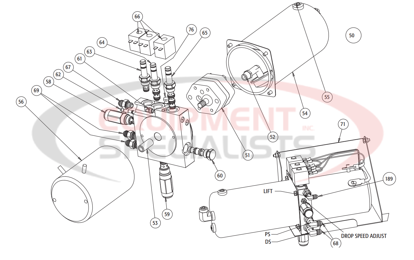 Buyers CM Hydraulics Parts Diagram Breakdown Diagram