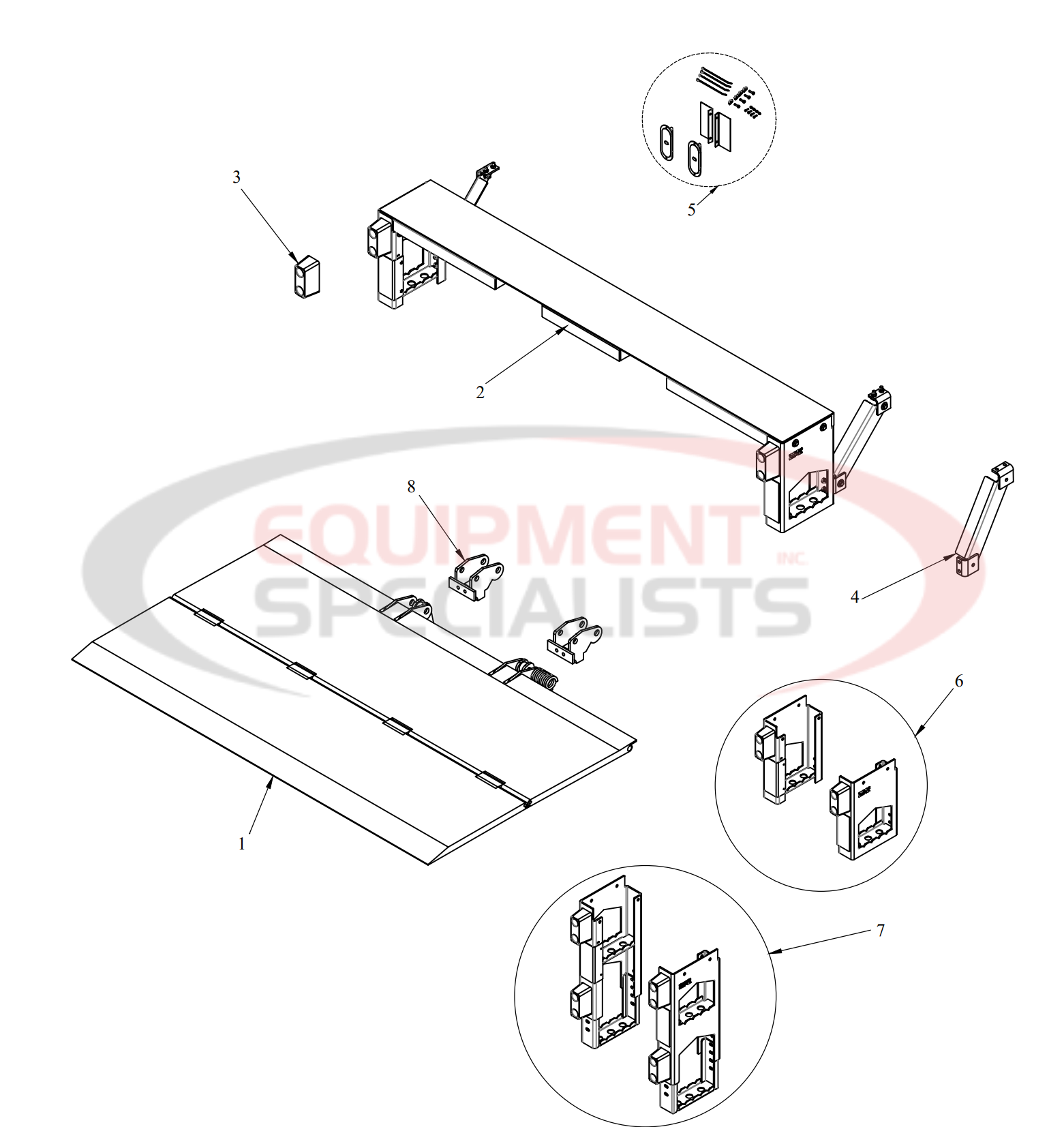 Tommy Gate Tuckunder TKL Repair Parts Diagram Breakdown Diagram