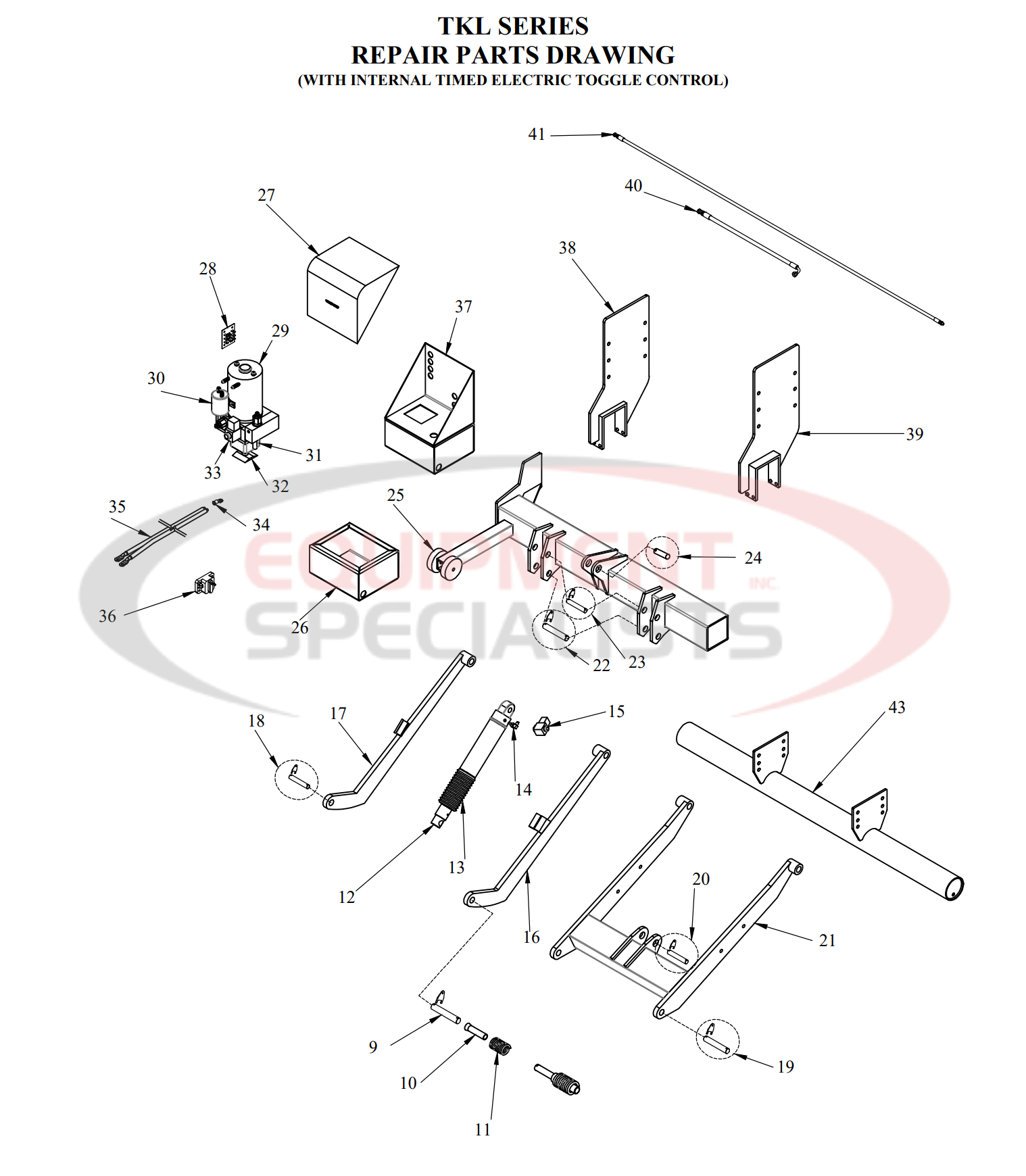 Tommy Gate Tuckunder TKL Repair Parts Diagram 2 Breakdown Diagram