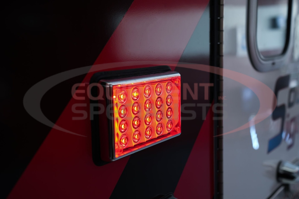 mpower® 6X4 Warning Light w/ SAE J595 Class 1, CA Title 13 certified, NFPA, KKK-1822-F, 9-32 Vdc, 1.5' Pigtail, Clear Housing/Lens, 12 LED, Single Color - Amber