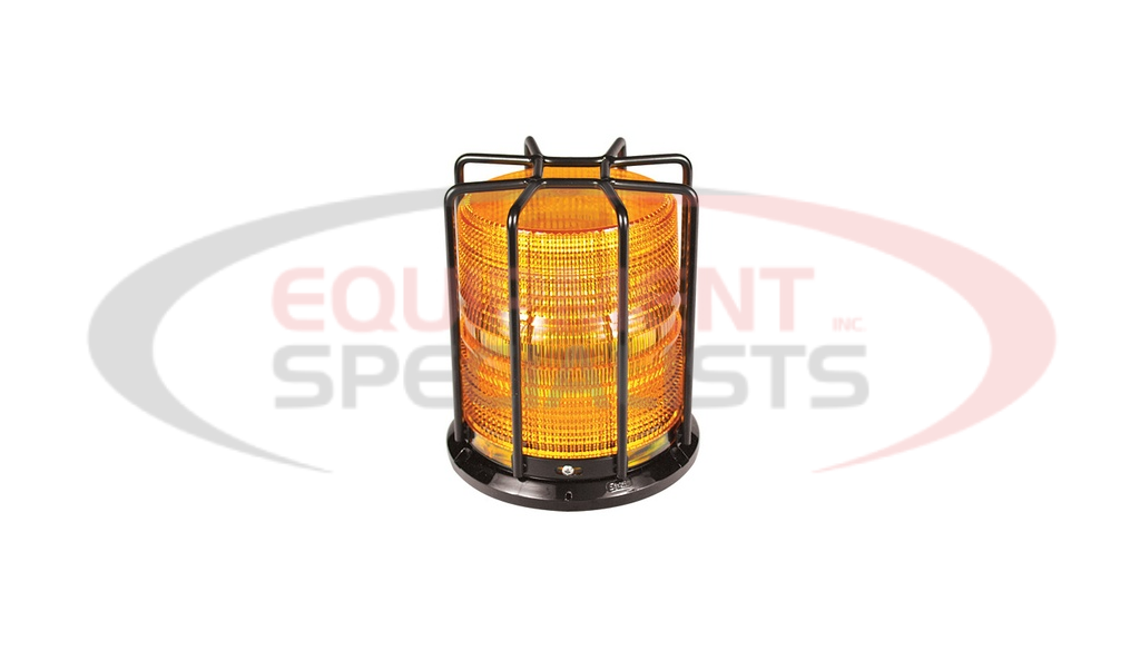 4200 Series LED Beacon, 10-30v, SAE J845 Class 1 - Flat/Pipe Mount, 4" Amber Dome/ Amber LEDs