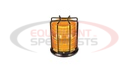 4200 Series LED Beacon, 10-30v, SAE J845 Class 1 - Flat/Pipe Mount, 4" Amber Dome/ Amber LEDs