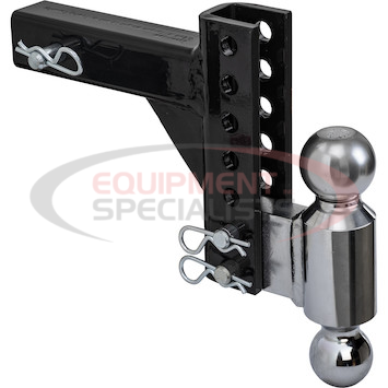 Adjustable Dual Ball Hitch with 2" &amp; 2-5/16" Towing Balls for 2" Hitch Receivers