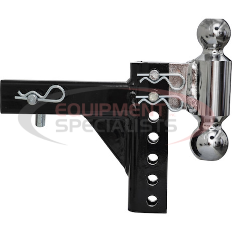 Adjustable Dual Ball Hitch with 2" &amp; 2-5/16" Towing Balls for 2" Hitch Receivers - 10" Drop