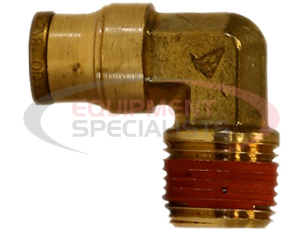 Brass DOT Push-In Male Elbow 3/8 Inch Tube O.D. x 1/4 Inch Pipe Thread