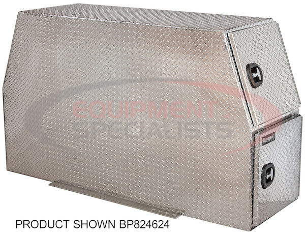 46x24x82 Inch Flat Floor Diamond Tread Aluminum Backpack Truck Box