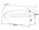 46x24x82 Inch Flat Floor White Steel Backpack Truck Box