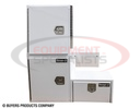 85x55x48 Inch White Steel L-Pack Backpack Truck Box - 16.35 Inch Offset