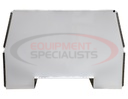 58x24x92 Inch White Steel Backpack Truck Tool Box - 8.5 Inch Offset Floor