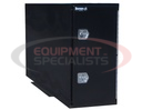 Black Steel Straight Side Backpack Truck Box - T-Handle Latch