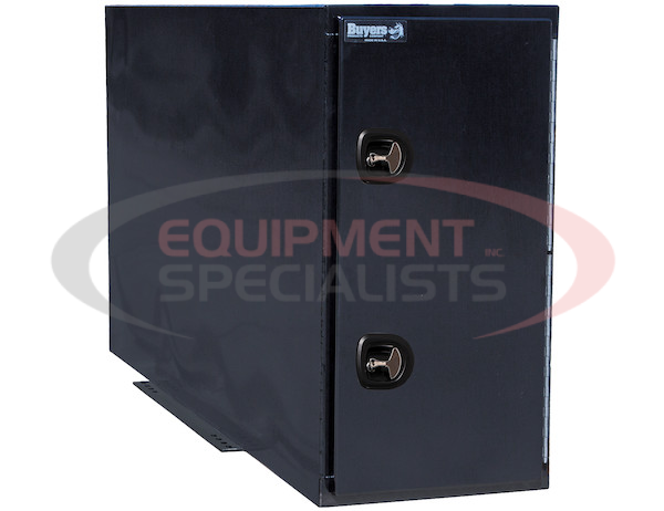 Black Steel Straight Side Backpack Truck Tool Box with Adjustable Shelving