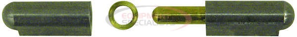 STEEL WELD-ON BULLET HINGE WITH BRASS PIN AND BRASS BUSHING - 0.98 X 5.91 INCH