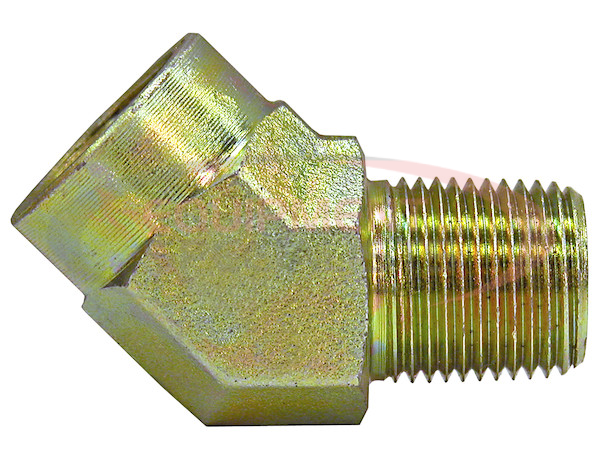 45° STREET ELBOW 1/8 INCH MALE PIPE THREAD TO 1/8 INCH FEMALE PIPE THREAD