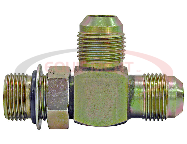 Straight Thread O-Ring Run Tee 3/8 Inch Tube O.D. To 3/8 Inch Port Size