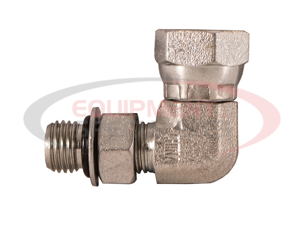 9/16-18 Inch Male Straight Thread 3/8-18 Inch NPSM Female Pipe Swivel 90? Elbow