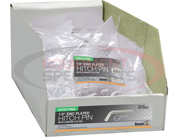 1/2 x 2.84 Inch Clear Zinc Hitch Pin With Cotter