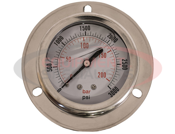 Silicone Filled Pressure Gauge - Panel Mount 0-5,000 PSI