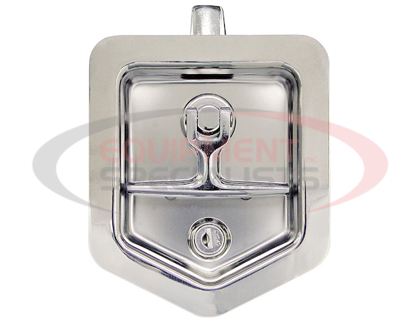 6-Inch Stainless Steel Single- Point T-Handle Latch with key cylinder, gasket and keys