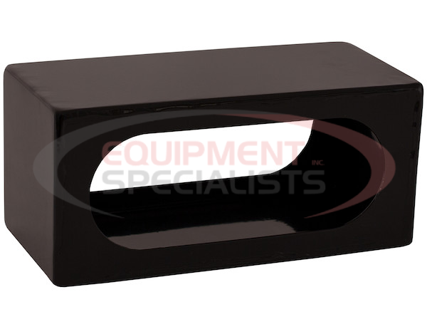 Single Oval Both Front And Back Light Box Black Powder Coated Steel
