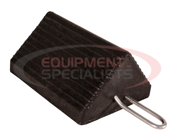Heavy Duty Rubber Wheel Chock with Handle 10x8x5 Inch