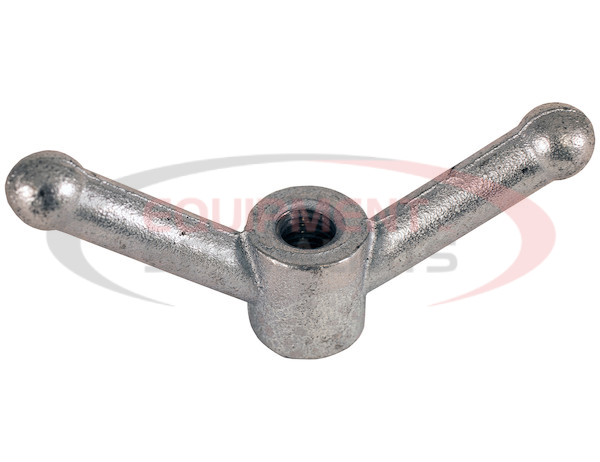 Zinc Plated Wing Nut Clamp Handle with 5/8-11 Full Thread - 5.5 x 2.38 Inch Tall
