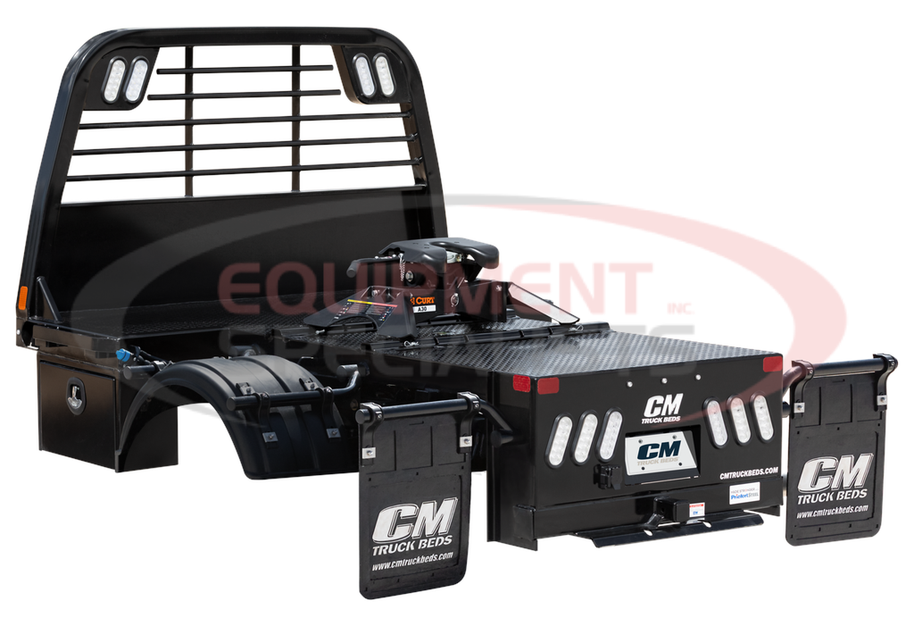 LENGTHS 9'4", HEADACHE RACK Steel Tube DECK 1/8" Treadplate FRAME RAILS 4" Structural Channel Steel CROSSMEMBERS 3" x 3/16" Channel REAR SKIRT Solid One Piece Between Runners GN HITCH 30,000 lb-rated CURT Rail System Compatible with GN or 5th Wheel BP HITCH 18,500 lb. B&amp;W Hitch with Receiver Tube SIDE RAILS 3/8" x 2" Side Rails with Stake Pockets on Fuel Deck FUEL FILL Angled REAR LIGHTING Clear LED Oval MARKER LIGHTING Bullet DOT Approved LED TOOLBOX Two in Front TOOLBOX HANDLE T Handle Compression FENDERS Molded Plastic with Hanger Bars