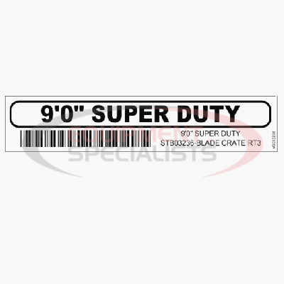 DECAL, BLADE ID, 9'0SUPER-DUTY
