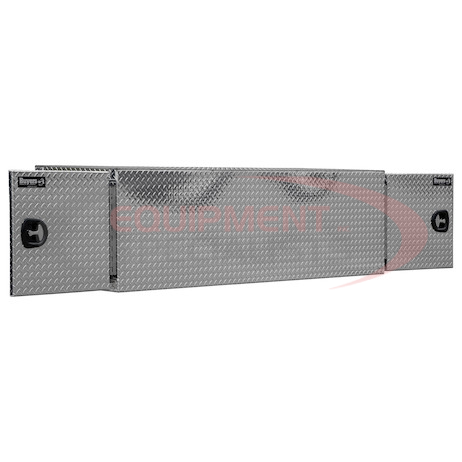 24x24x86 Inch Diamond Tread Aluminum Straight Side Tunnel Truck Tool Box with Shelf