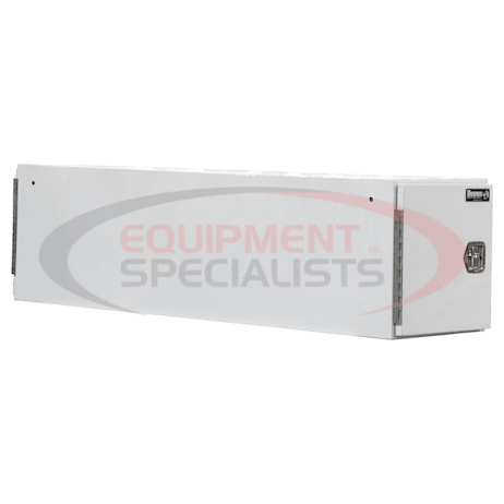 24x24x86 Inch White Steel Straight Side Tunnel Truck Tool Box with Shelf