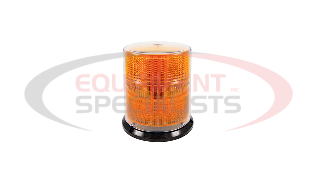 4200 Series LED Beacon, 10-30v, SAE J845 Class 1 - Flat/Pipe Mount, 4" Amber Dome/ Amber LEDs