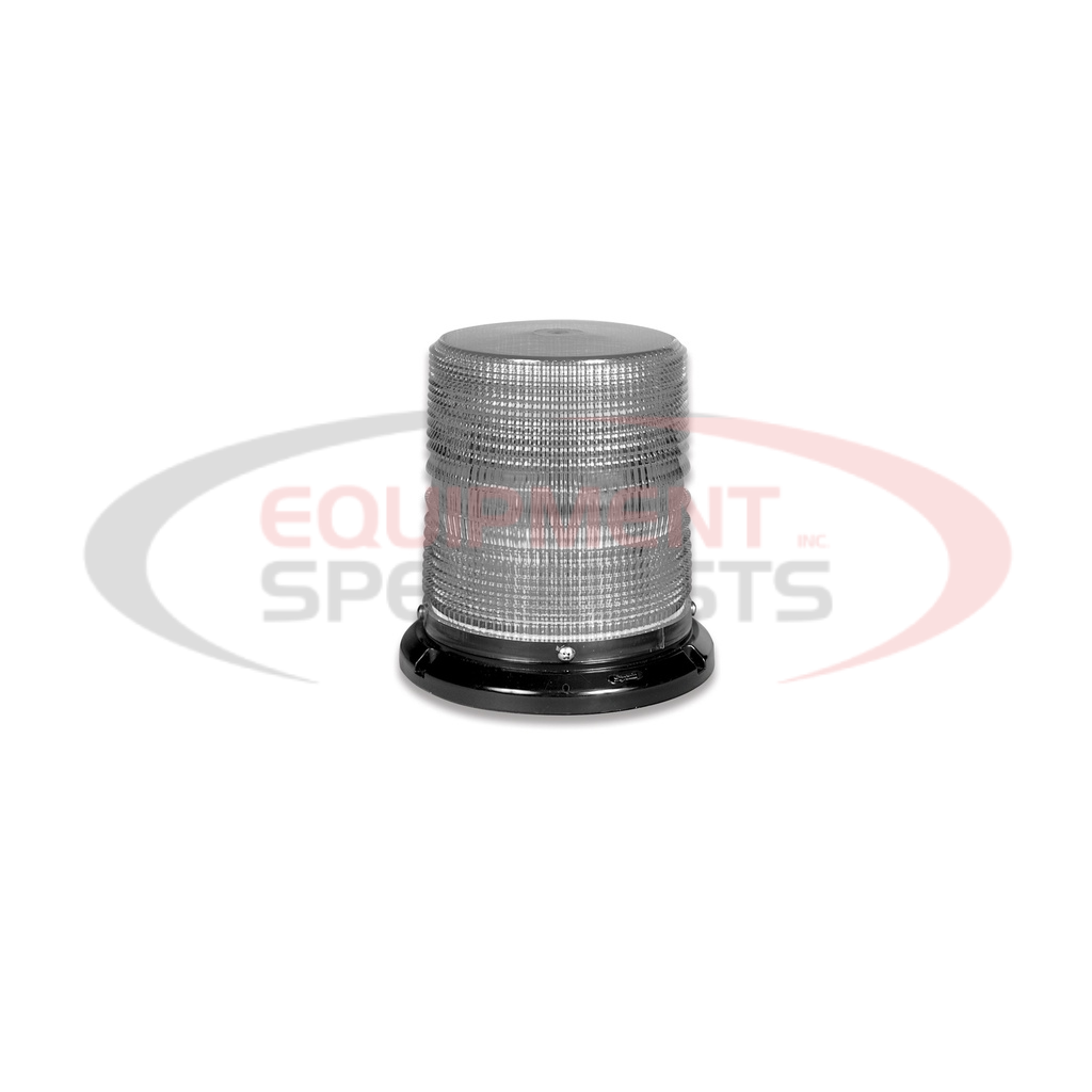 4500 Series LED Beacon, 10-30v, SAE J845 Class 1 - Flat/Pipe Mount, 4" Amber Dome/ Amber LEDs