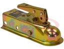 Straight Tongue Coupler - 2 Inch Ball, 2-1/2 Inch Channel, 300 Pound Tongue Weight, Zinc Plated