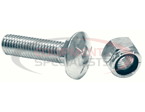 SAM Bulk Cutting Edge 1/2 x 2 Inch Carriage Bolt And Locknut - Set Of 10