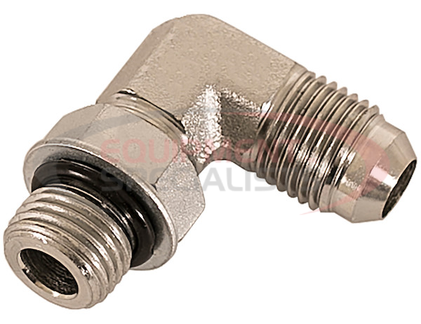 SAM 90° HYDRAULIC ADAPTER 9/16 O-RING TO 1/4 NPTF/NPSM-REPLACES FISHER #56723