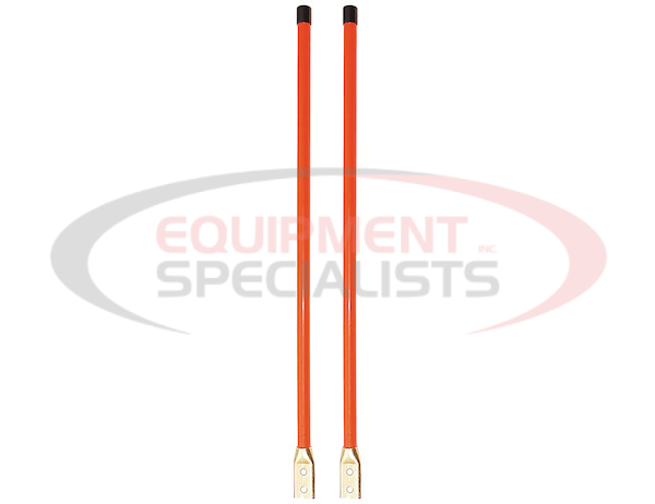 3/4 x 28 Inch Heavy Duty Fluorescent Orange Bolt-On Bumper Marker Sight Rods with Hardware