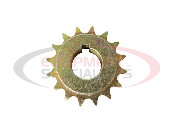 Replacement 1 Inch 16-Tooth Yellow Zinc Gearbox Sprocket with Set Screws for #40 Chain