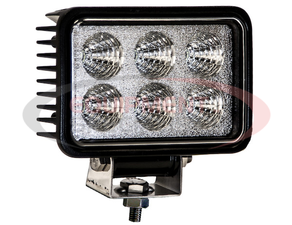 4 Inch by 6 Inch Rectangular LED Clear Spot Light With White Housing