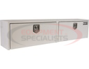 16x13x72 Inch White Steel Topsider Truck Box