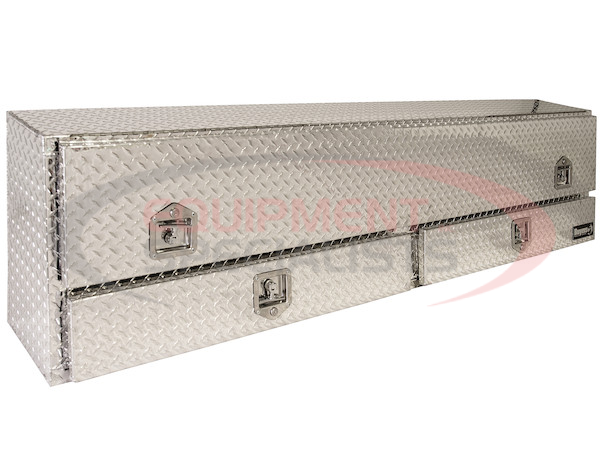 21x13x72 Inch Diamond Tread Aluminum Pick-Up Truck Contractor With Lower Drawers Topsider