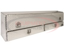 21x13x88 Inch Diamond Tread Aluminum Pick-Up Truck Contractor With Lower Drawers Topsider