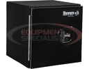 18x18x30 Inch Black Smooth Aluminum Underbody Truck Tool Box - Double Barn Door, 3-Point Compression Latch