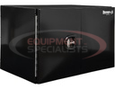 18x18x48 Inch Black Smooth Aluminum Underbody Truck Tool Box - Double Barn Door, 3-Point Compression Latch