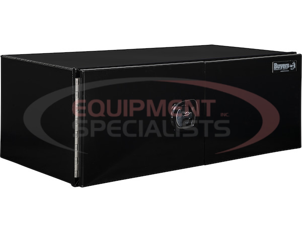 18x24x36 Inch Pro Series Black Smooth Aluminum Underbody Truck Box with Barn Door - Double Barn Door, 3-point Compression Latch