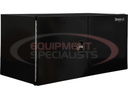 24x24x48 Inch Pro Series Black Smooth Aluminum Underbody Truck Box with Barn Door - Double Barn Door, 3-point Compression Latch
